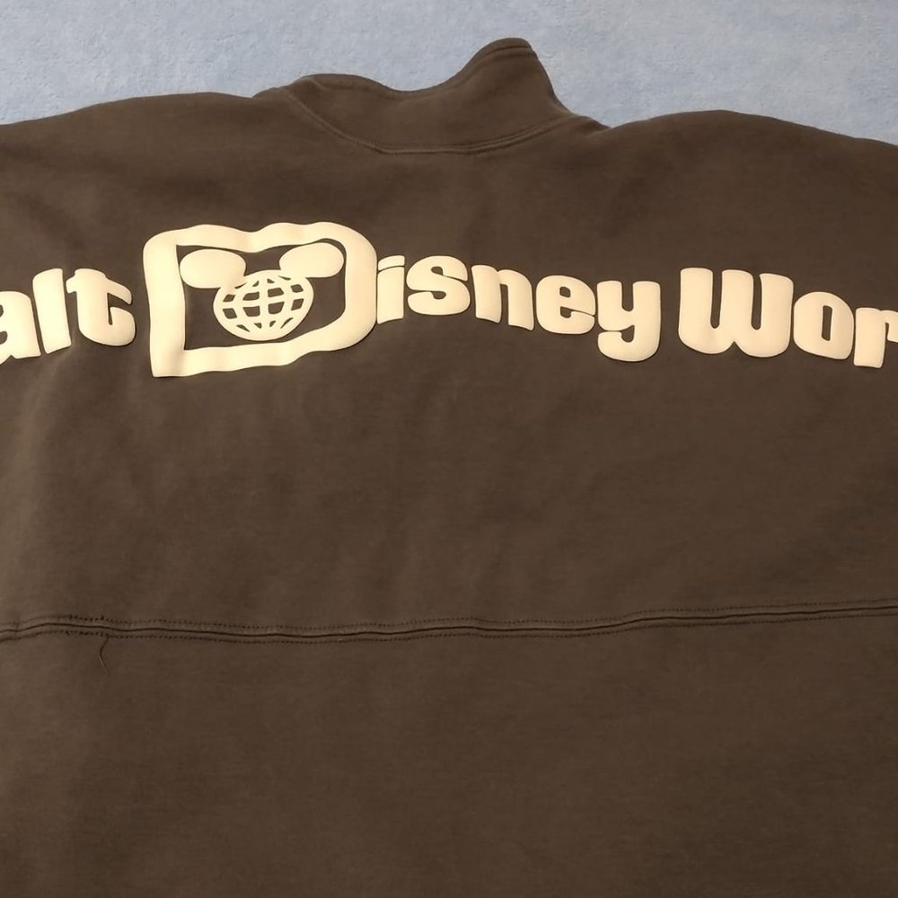 Disney Parks Walt Disney World Gray Zip Track Jacket Spirit Jersey Sz L - Picture 8 of 11